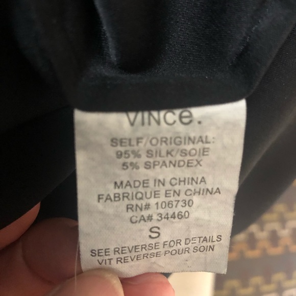 Vince Silk Georgette Smocked Tunic Top - Picture 8 of 8